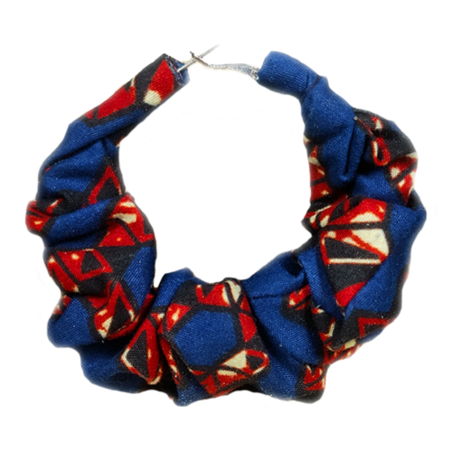 Boucle d'oreille - JELIS (Tissu WAX assorti à la tenue)